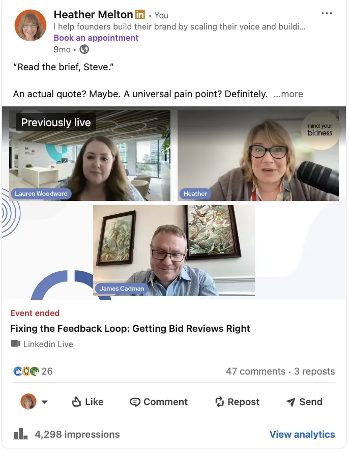 LinkedIn Live: Read the Brief podcast