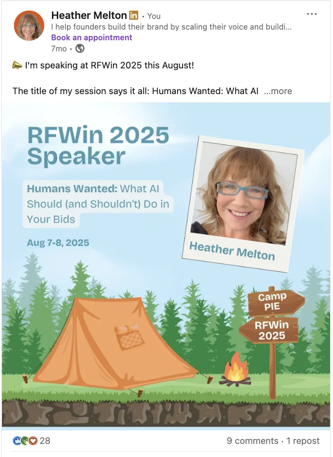 Heather speaking at RFWin 2025